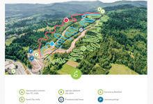 Mapa Tras rowerowych enduro/MTB w kompleksie Kolei Linowej Skolnity
