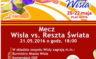 Plakat dotyczący meczu pokazowego Wisła vs. Reszta Świata