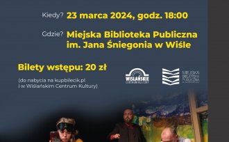 Plakat spektaklu "Narty Ojca Świętego"