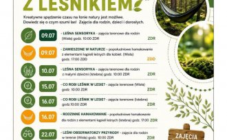 Wakacje z leśnikiem - plakat