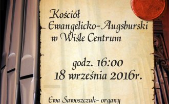 Plakat na Koncert Muzyki Organowej