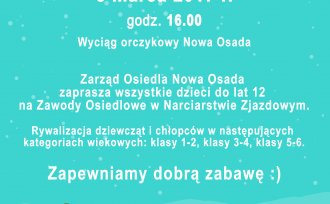 Plakat promujący zawody