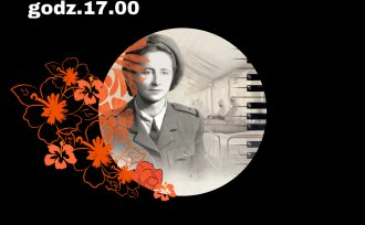 Plakat - stare zdjęcie kobiety na czarnym tle