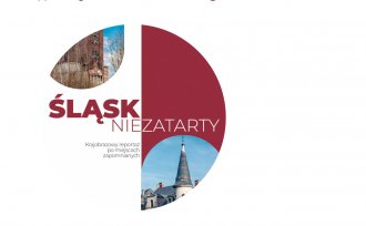 Plakat - zdjęcia śląskich budynków w kole.