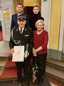 Jan Pilch wraz z rodziną