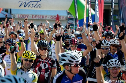 Kolarze na starcie maratonu