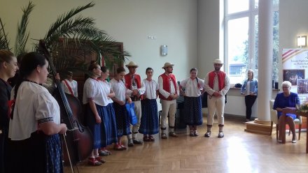 Fragment uroczystości pożegnania dyrektor Danuty Kozyry