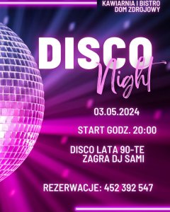 Disco w Kawiarni&Bistro Dom Zdrojowy