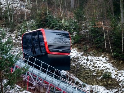 Wagonik na skocznię im. A. Małysza w Wiśle Malince
