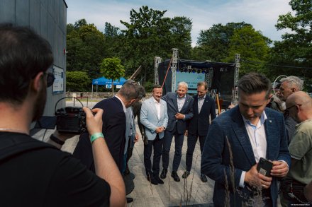 Konferencja prasowa przed otwarciem Beskidzkiego Centrum Narciarstwa