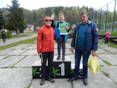 Najmłodszy biegacz (M1) na podium