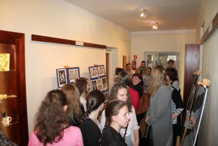 Wernisaż "Wystawy prac graficznych uczniów wiślańskiego Gimnazjum"
