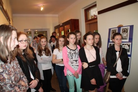 Wernisaż "Wystawy prac graficznych uczniów wiślańskiego Gimnazjum"