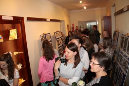 Wernisaż "Wystawy prac graficznych uczniów wiślańskiego Gimnazjum"