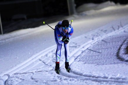 Zawodnik WSS Wisła na trasie biegu
