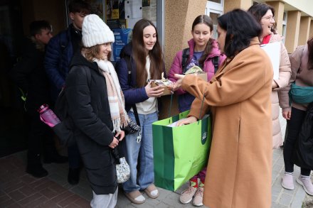 Powitanie uczniów w Wiśle Czarnem