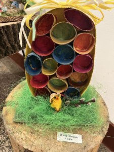 Prace plastyczne na wystawie świątecznej