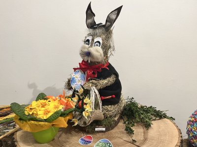 Prace plastyczne na wystawie świątecznej