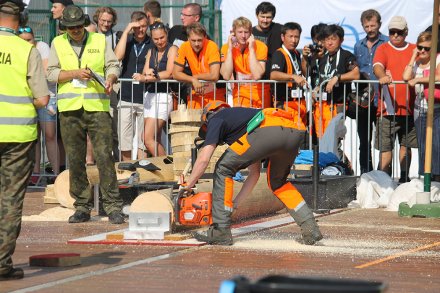 Zawodnik podczas wykonywania jednej z konkurencji