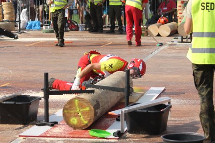 Zawodnik podczas wykonywania jednej z konkurencji