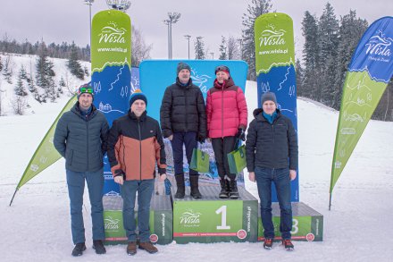Dekoracje najlepszych IV Biegu o Puchar Wisły