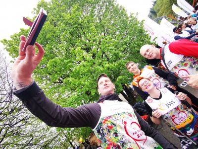 Łukasz Kadziewicz ze swoją sztafetą