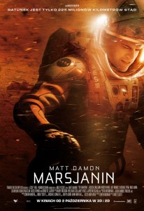 Plakat promujący film "Marsjanin"