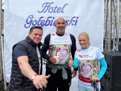 burmistrz Tomasz Bujok, Aneta Legierska i Przemysław Saleta