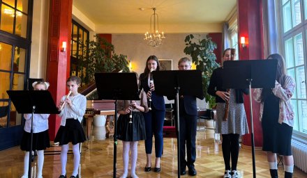 Koncert uczniów Społecznego Ogniska Muzycznego w Wiśle w Rezydencji Prezydenta RP