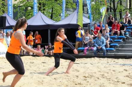 Fragment meczu finałowego turnieju Młoda Plaża dziewcząt