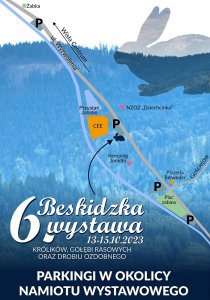 Mapka z parkingami w pobliżu wystawy