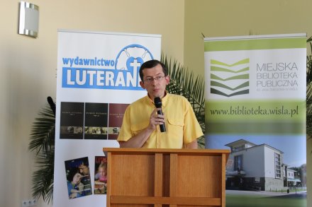 Michał Kawulok podczas przemówienia