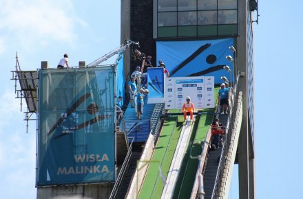 Klemens Murańka na wieży startowej