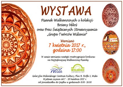 plakat dotyczący wystawy wielkanocnej