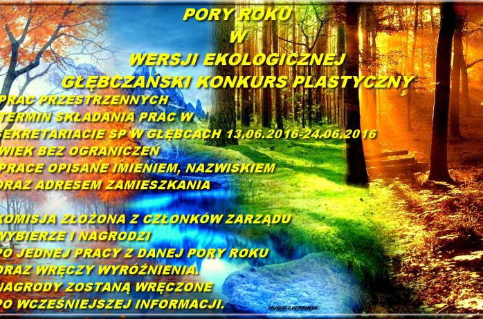 Plakat Głębczańskiego Konkursu Plastycznego