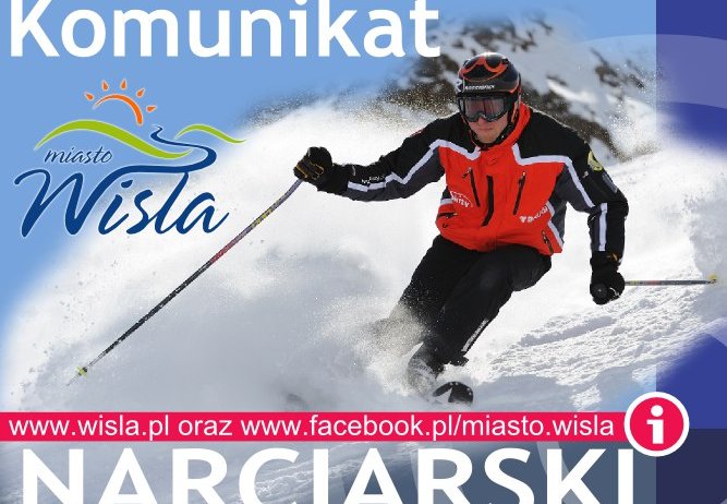 Narciarz zjeżdżający z góry