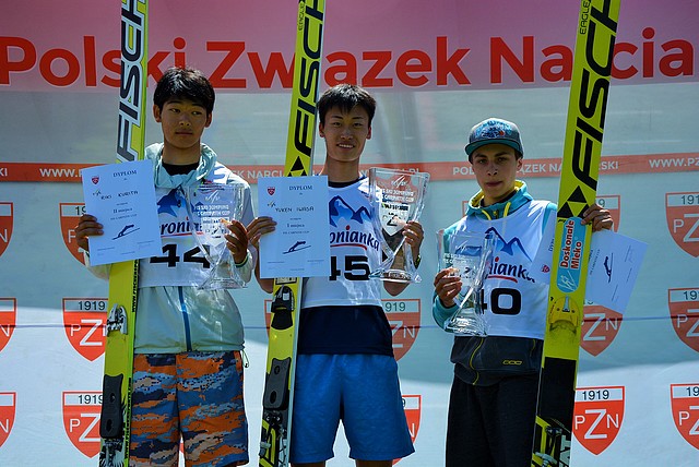 Zawodnicy na podium zawodów Carpath Cup