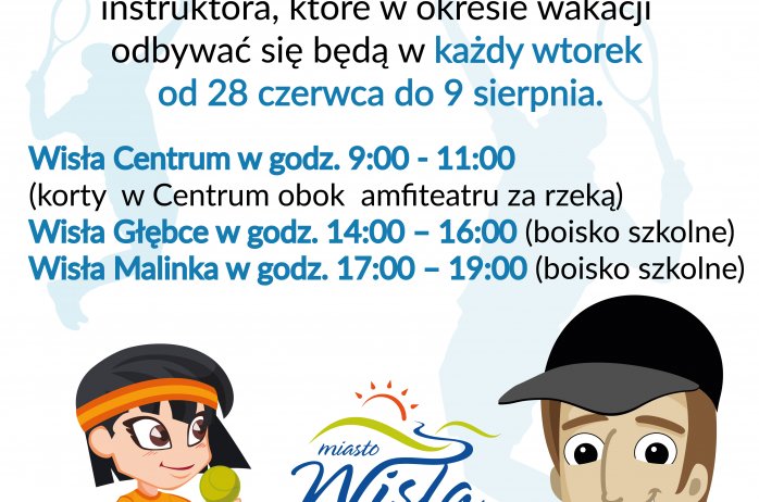Plakat zajęć tenisowych
