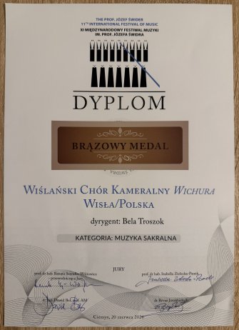 Brązowy medal - muzyka sakralna