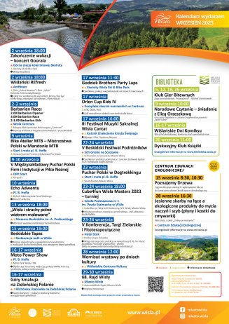 Kalendarz imprez - wrzesień