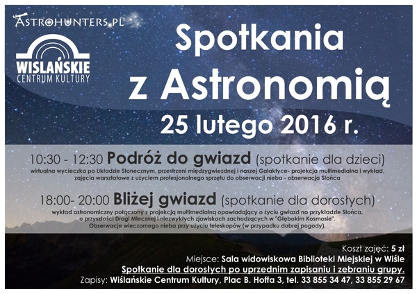 Zaproszenie na Spotkania z Astronomią