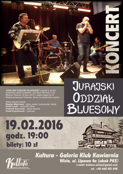 Zaproszenie na Koncert zespołu Jurajski Oddział Bluesowy