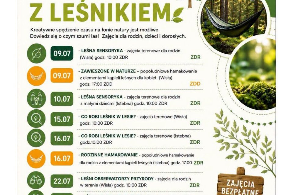 Wakacje z leśnikiem - plakat