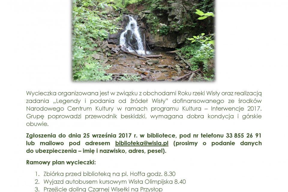 Ogłoszenie o wycieczce