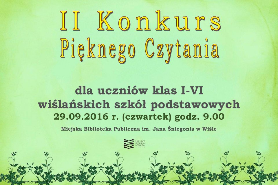 Plakat promujący konkurs