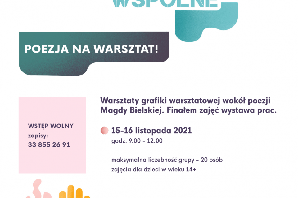 plakat "Poezja na warsztat"