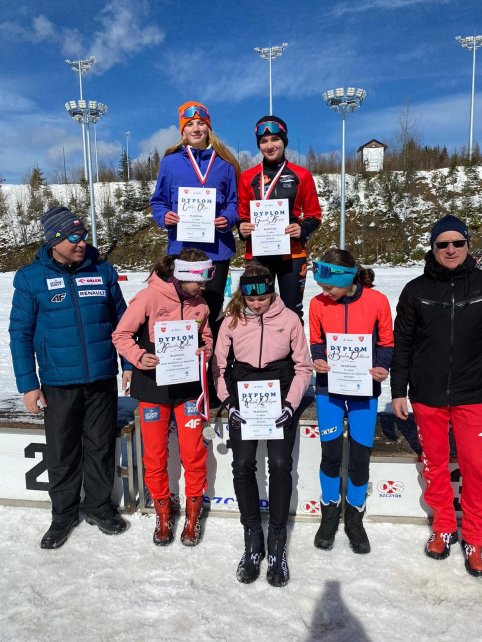 Olga Cieślar na I stopniu podium