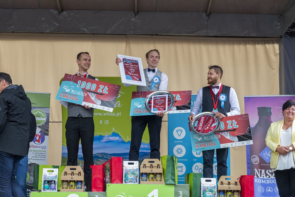 Najlepsza trójka tegorocznego Biegu Kelnerów