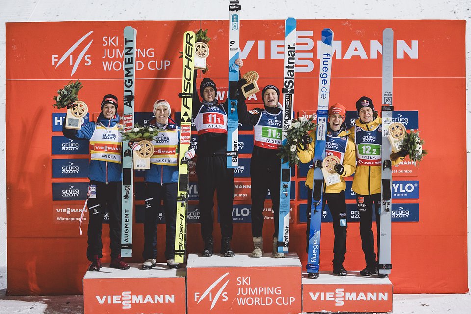 Podium sobotniego konkursu